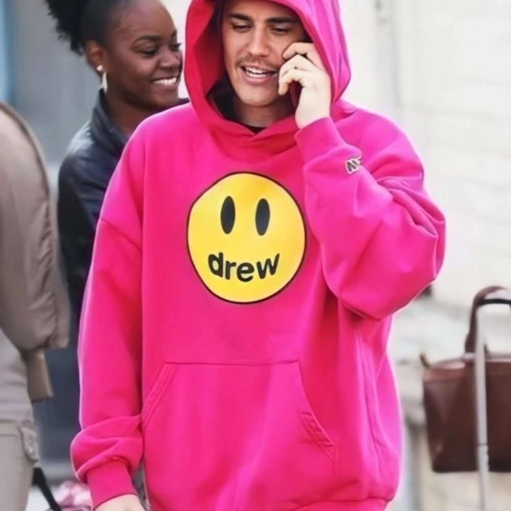 Drew House 🙂 by Justin Bieber Mascot Hoodie Magenta Pink